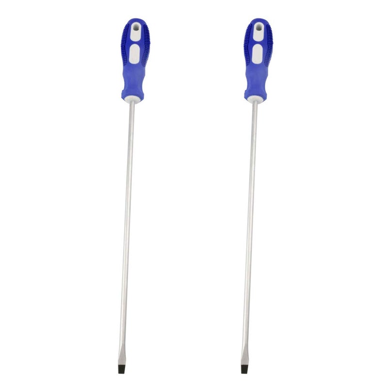 Nxtop 12-inch long screwdriver long handle screwdriver head flat head 6 mm magnetic(2 packs) - Image 1